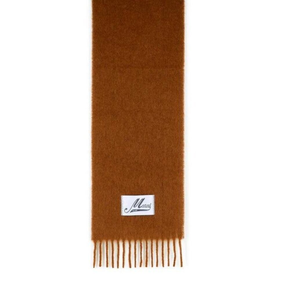 Fringe Detail Blue Brushed Alpaca